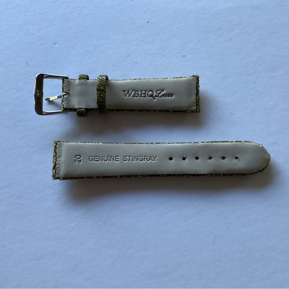 WBHQ Luxe Genuine Stingray Khaki Green Watchband